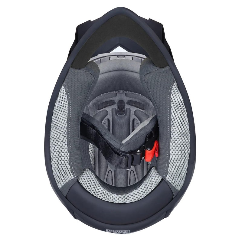 GLX GX623 Youth ATV/Dirt Bike Helmet Combo - Matte Black, Large - DOT - Image 4